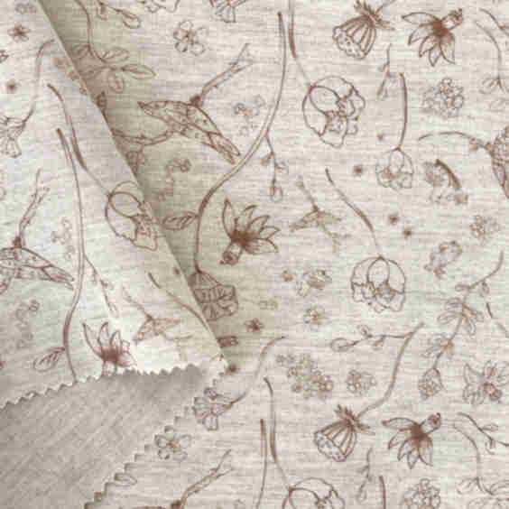 Rayon Silk Print Fabric Design 