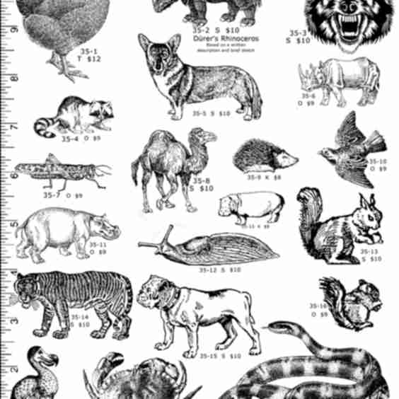 Animal Rubber Stamps P35