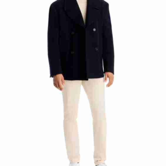 Wool & Cashmere Double-Breasted Peacoat