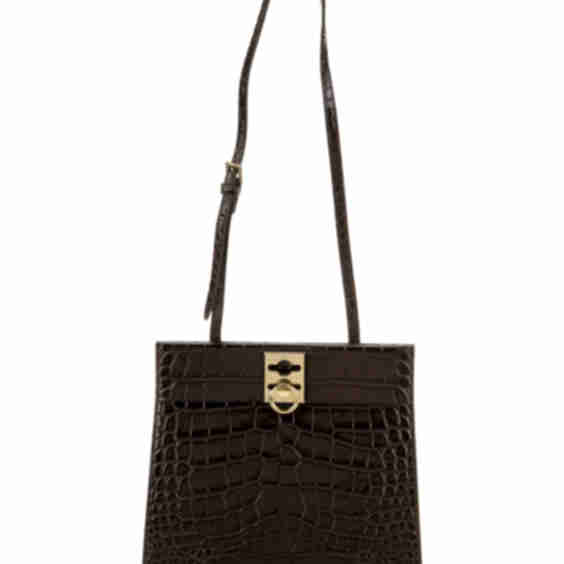 Embossed Leather Shoulder Bag