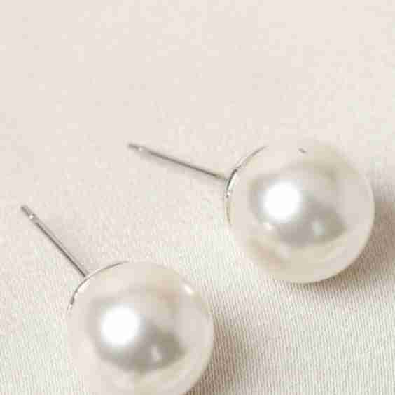 Large Pearl Stud Earrings
