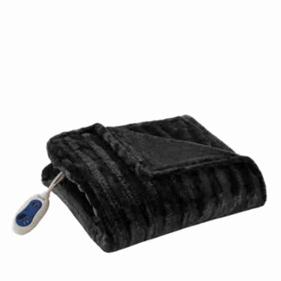 Heated Duke Faux Fur Heated Throw, 50" x 70"