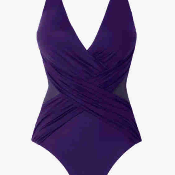 Crossover With Mesh One Piece