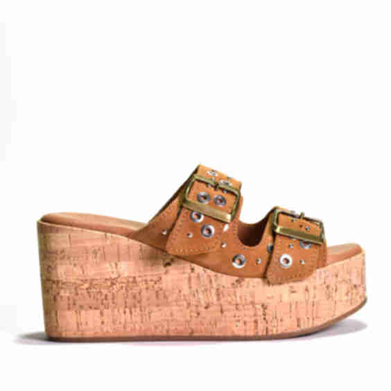 Jayne Suede Wrapped Wedge