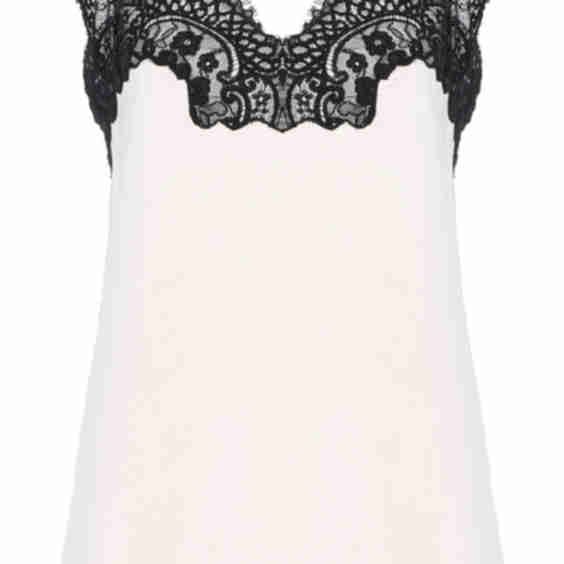 Lace Silk Satin Camisole Top