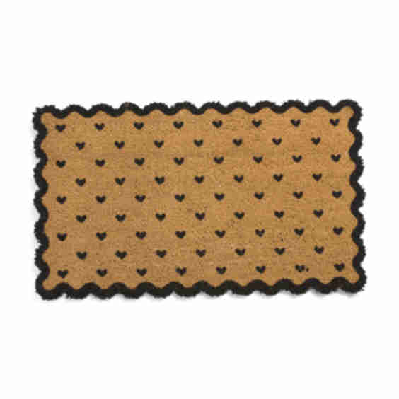 Coir Tiny Hearts Scallop Edge Doormat
