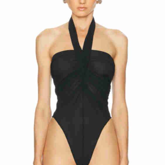 Strap Halter Neck Bodysuit