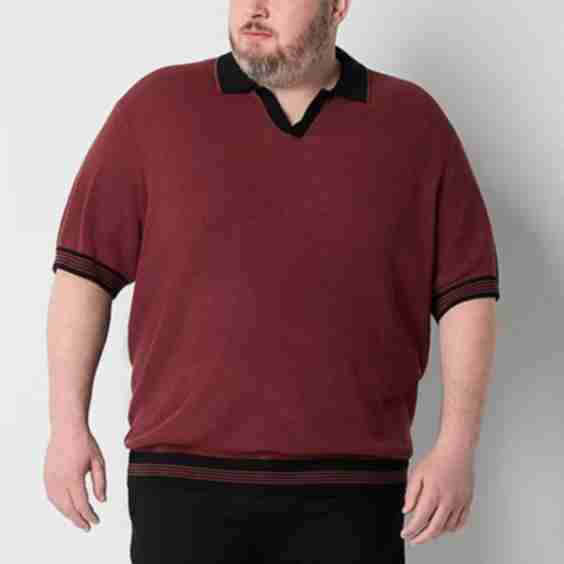 Big and Tall Short Sleeve Pullover Sweater