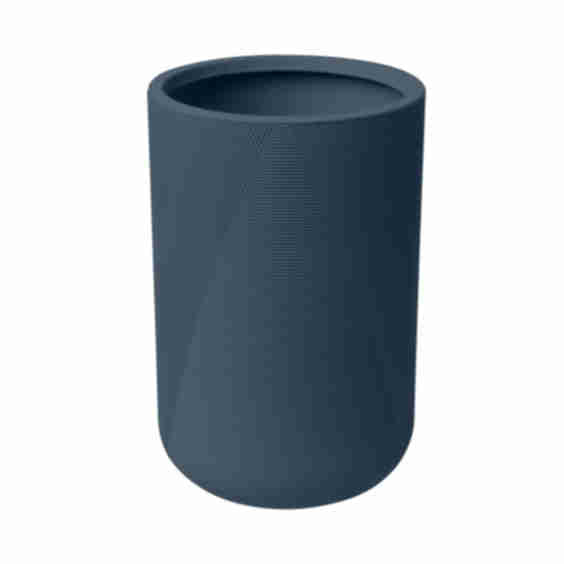 14" Gavin Tall Planter with Geometric Lines