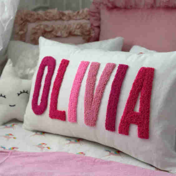 Personalized Pillow Cover Punch Needle