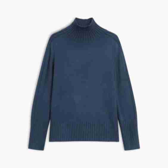 Ribbed Turtleneck Sweater with Long Sleeves