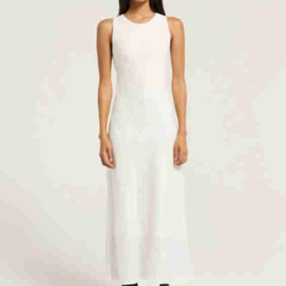 Marion Open Back Dress, 100% Cotton