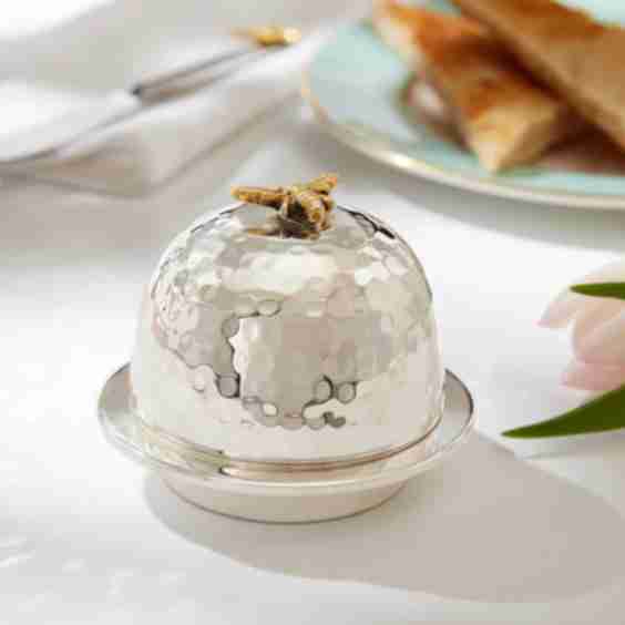 Bee Silver Plated Butter Dish