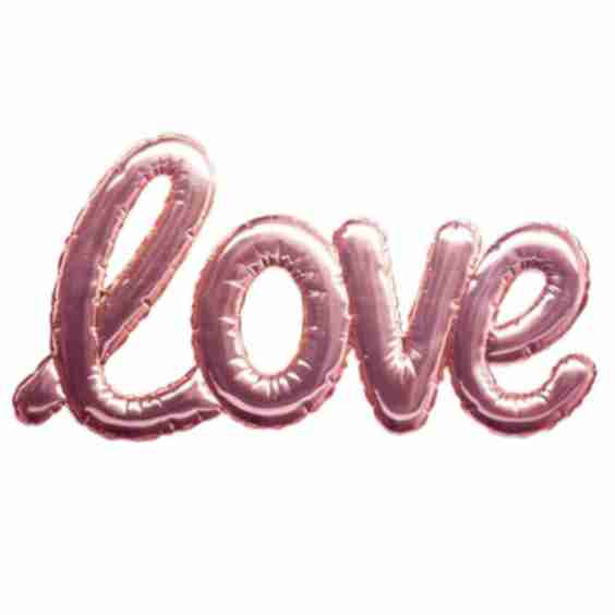 Love Decorative sticker, balloon type, PVC