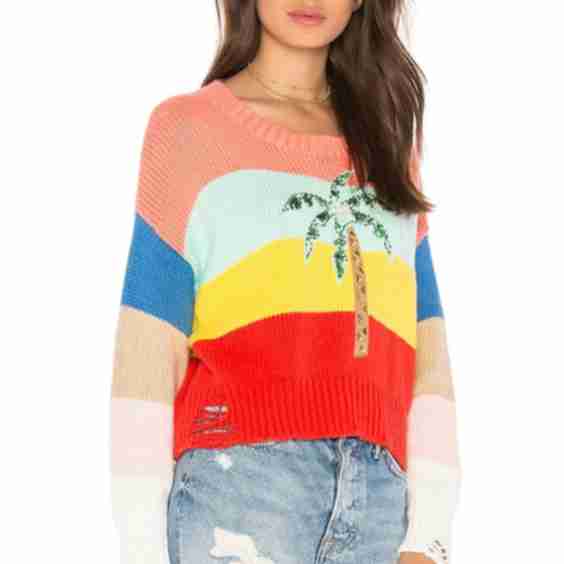 Cayman Palm Iris Sweater