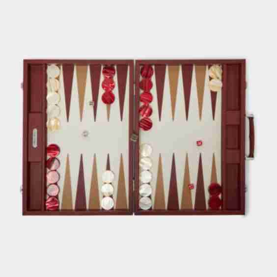 Leather Competition Backgammon Set
