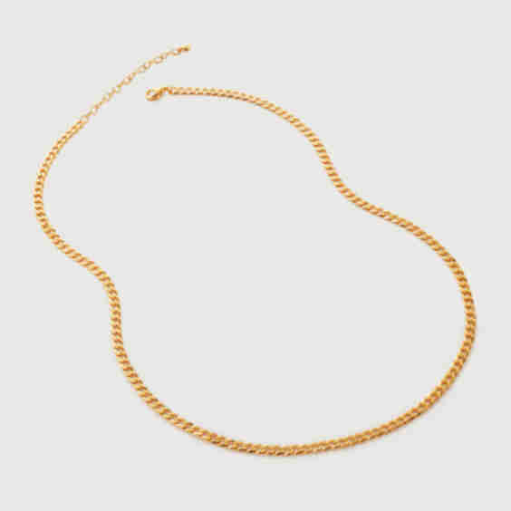 Flat Curb Chain Necklace