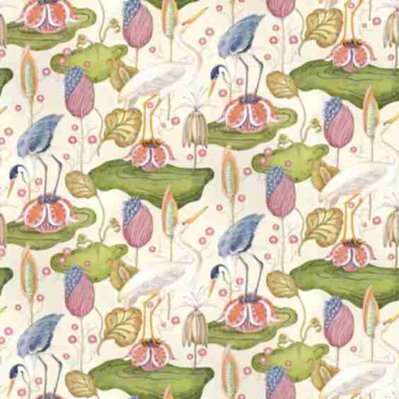 Fancy Flock on Grasscloth Wallpaper