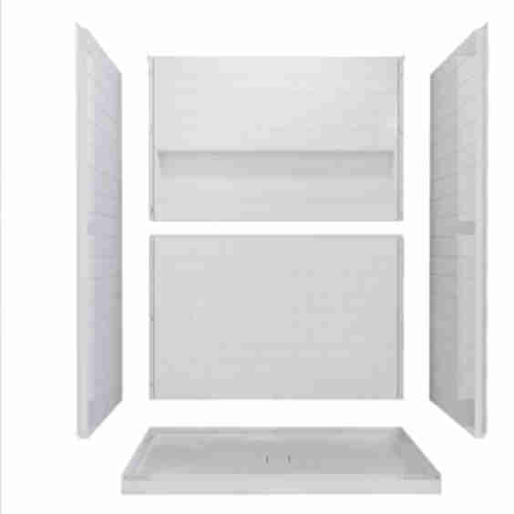 60 x 32 inches 4-Piece Direct-to-Stud Alcove Shower Wall Kits