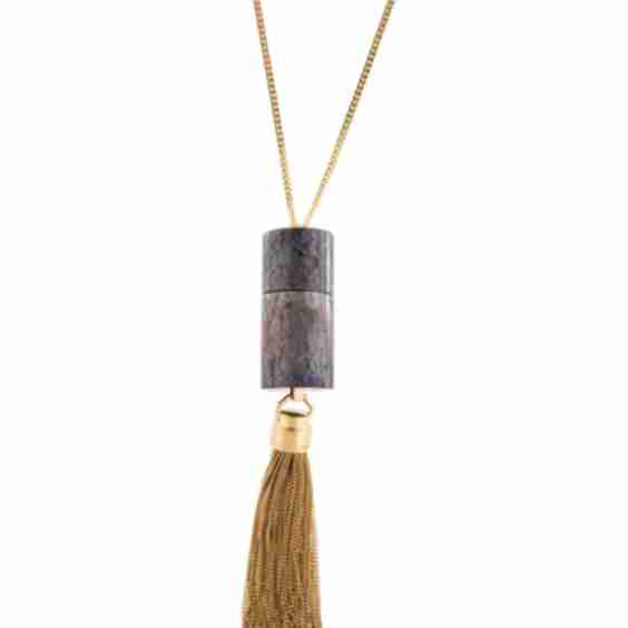 Mother of Pearl Paris Angelica Mini Tassel Pendant Necklace