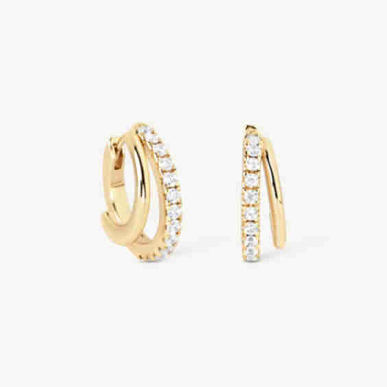 Glow Pave Hoops Earrings