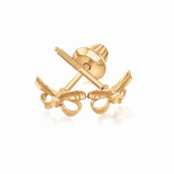 Gold-Filled Bow Stud Earrings