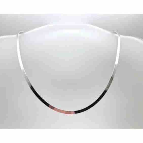 Solid Sterling Flat Necklace