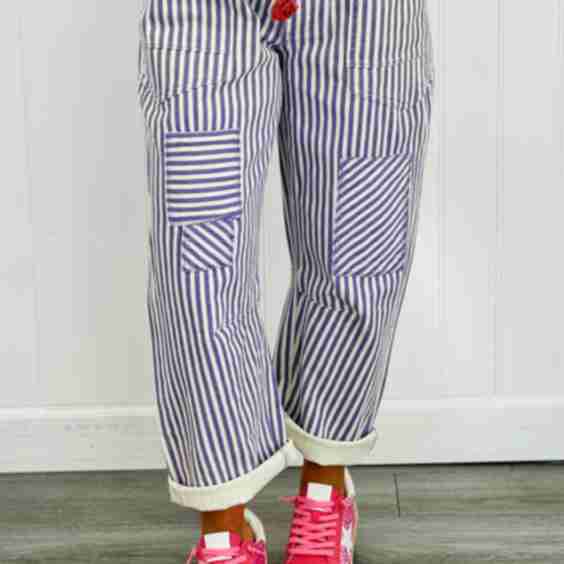 Lilac Twill Barrel Pants Reg & Plus