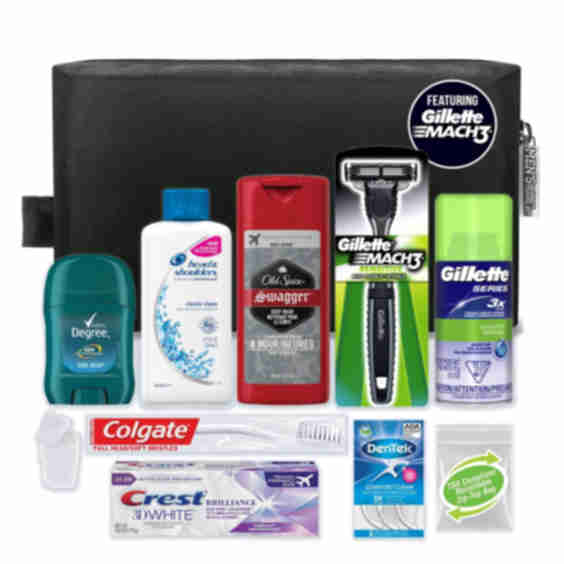 Men's Bath and Body Deluxe Travel Kit - Trial Size - 11ct