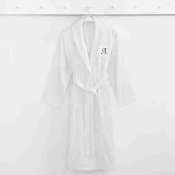 Personalized Terry Cloth Gender Neutral Mid-Calf Bathrobe with Pockets