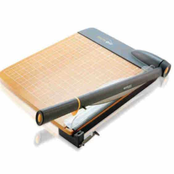 TrimAir Titanium Bonded Wood Guillotine Paper Trimmer, 12"