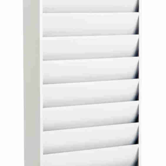 Tiered Wall File Holder, Fits Letter Sizes, Steel - Multiple Size Options
