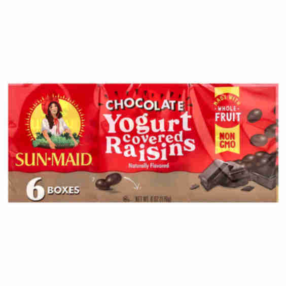 Yogurt Covered Raisins, Chocolate, 6 Boxes, 1 oz (28 g) Each