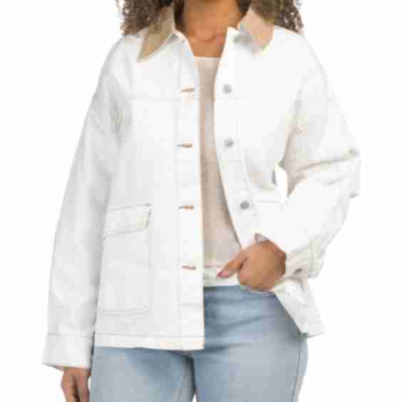 Contrast Oversized Denim Jacket