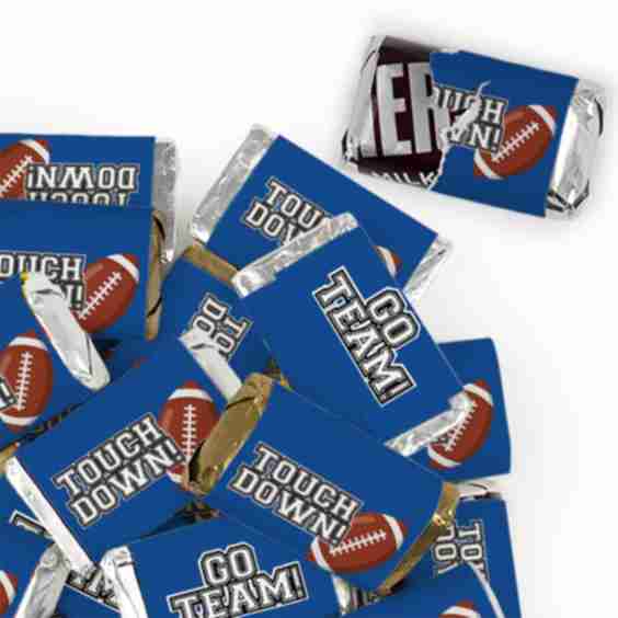 Football Party Candy Favors Hershey's Miniatures Chocolate