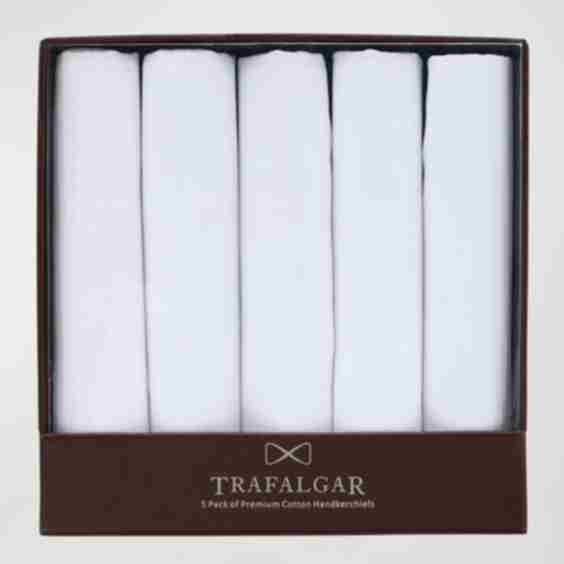 Men's 5-Pack Premium Cotton Handkerchiefs, Boxed Gift Set
