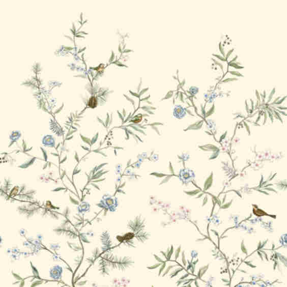 Lake Forest Floral and Animal Wall Mural