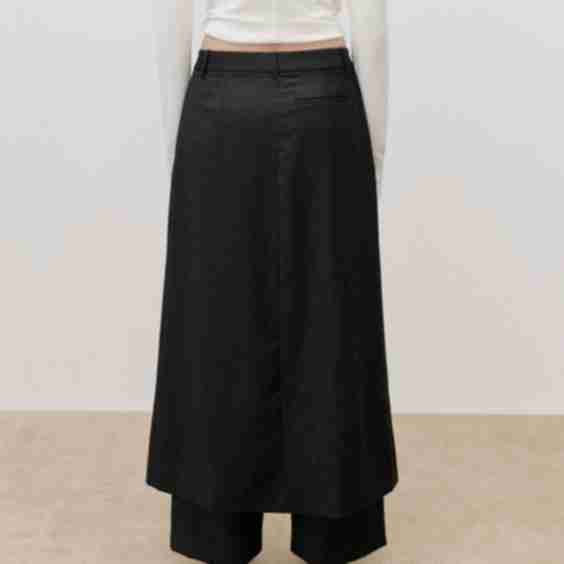 The Skirt Pant in Wool Spiber Blend