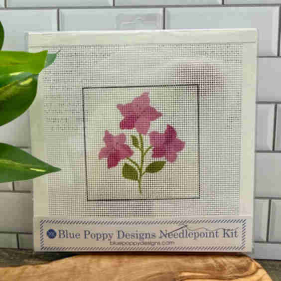 Blue Poppy Needlepoint Starter Kit