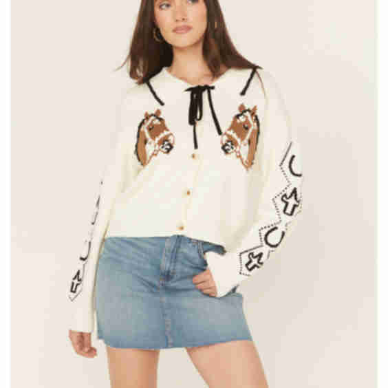 Horse Button-Down Cardigan