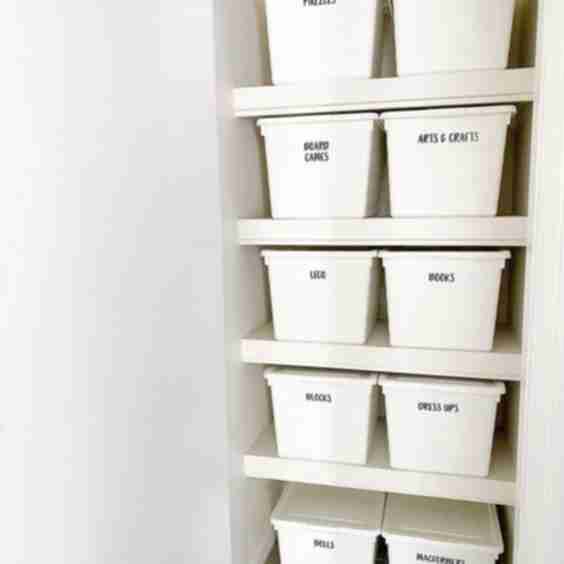 Custom Toyroom & Large Storage Tub Vinyl Decal Labels