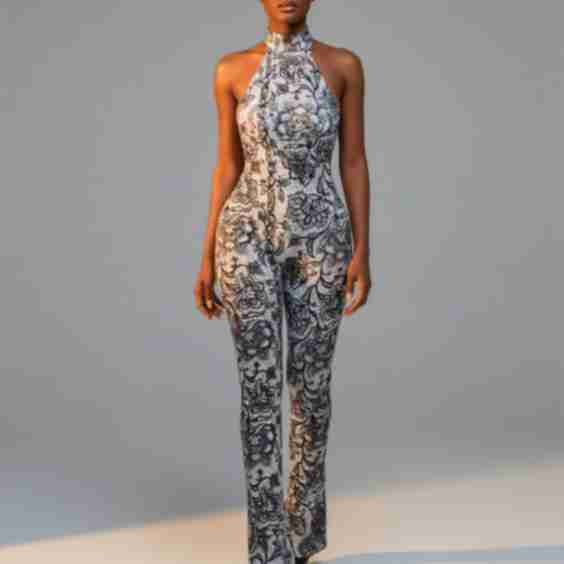 Tala Floral Backless Jumpsuit