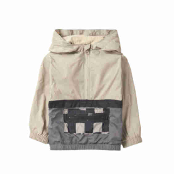 Check Block Windbreaker Jacket