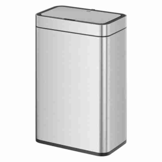 Matte Stainless Steel Motion Sensor Kitchen Trash Can 13.2 Gallon