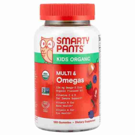 Kids Organic Multi Omegas Gummies Mixed Berry And Cherry 120 Gummies