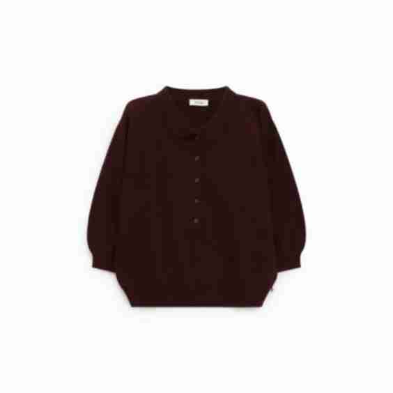 3/4 Sleeve Polo Neck Pullover Sweater