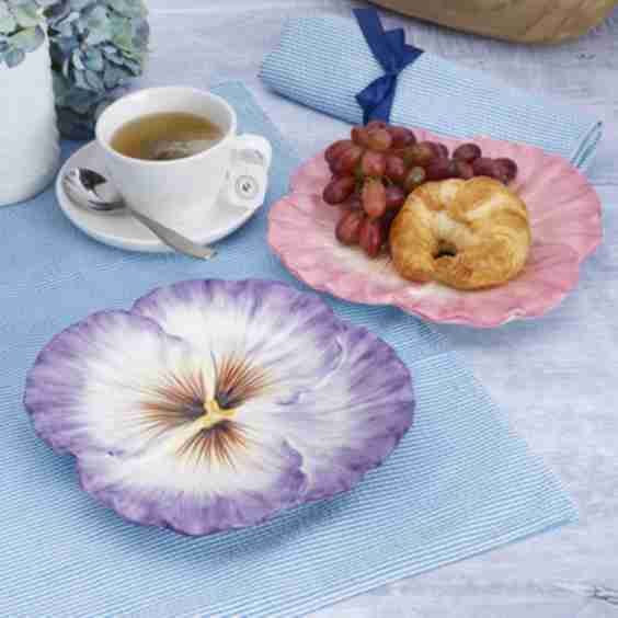 Halcyon Pansy Appetizer Plates