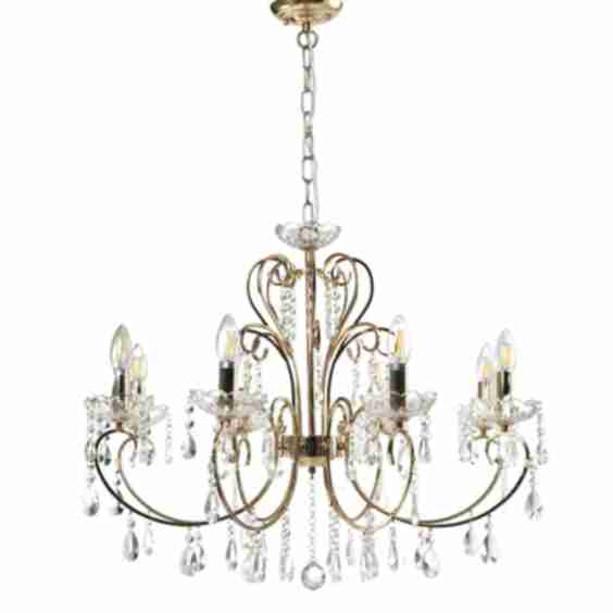 Pavia Baroque Crystal 8-Arm Chandelier