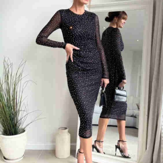 Louise Hotfix Jersey Dress
