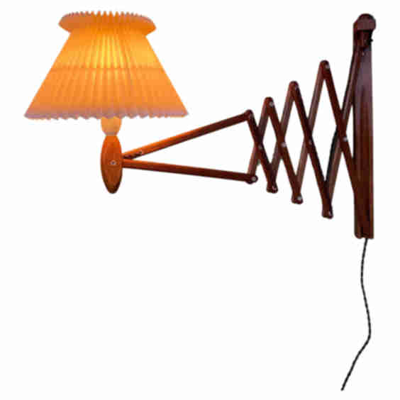 Vintage Scissor Lamp in Oak from the 1960s (Pre-Owned)